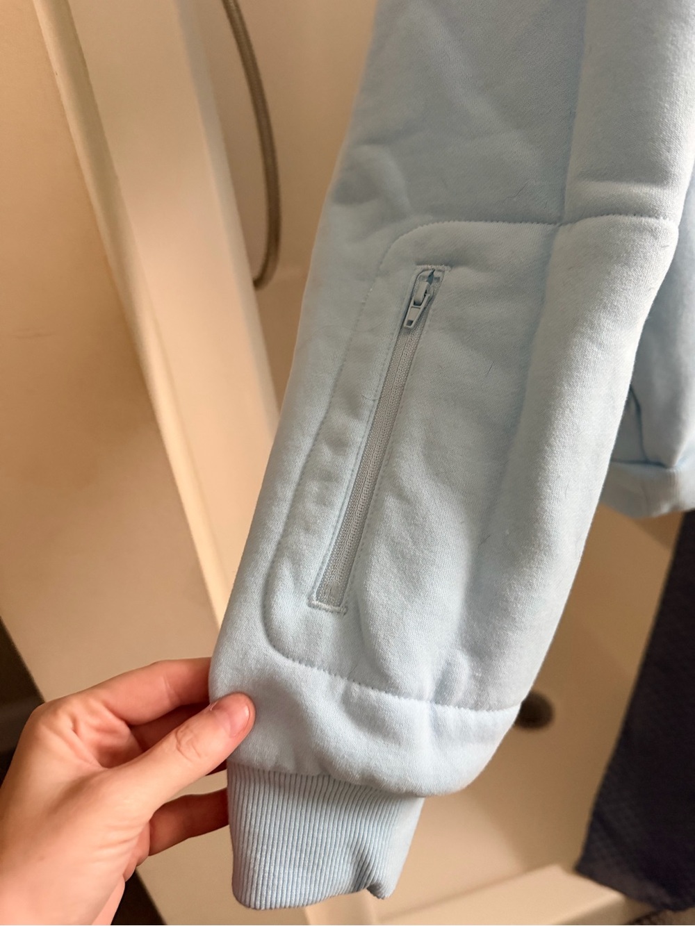 Women's Light Blue Hooded Set VIP Airplane Mode Hoodie and Sweatpants - Picture 9 of 12